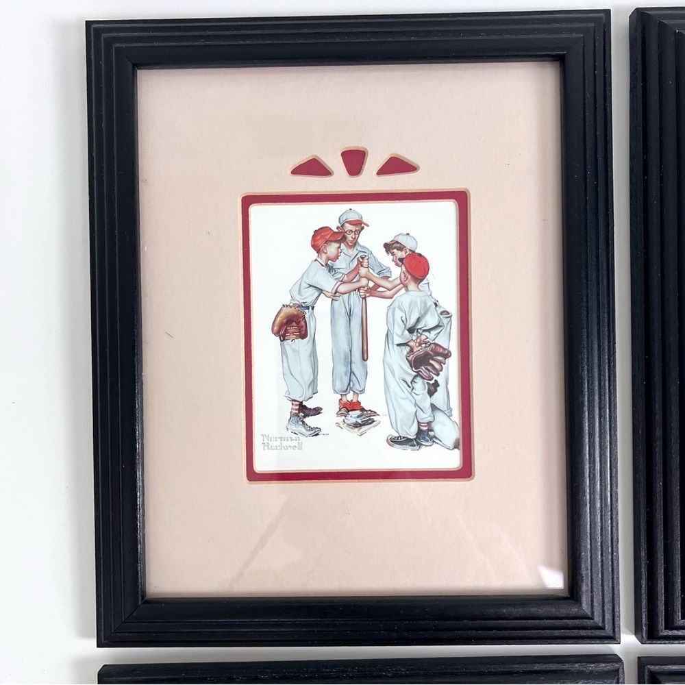 4 Vintage Norman Rockwell Framed Prints - Picture 2 of 7